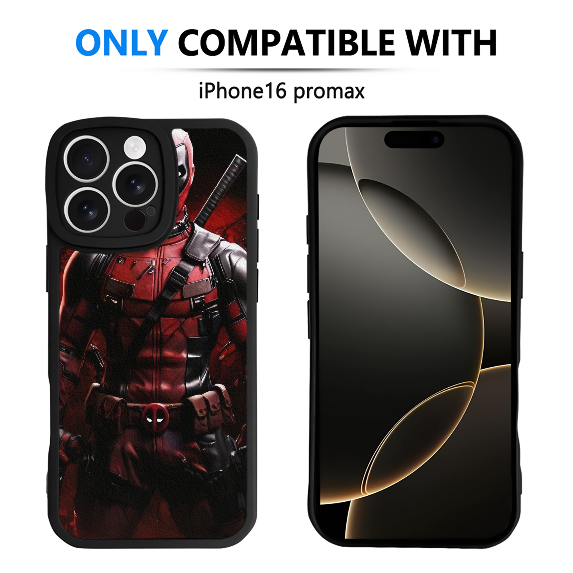 （画像用） Deadpool デッドプール 【iPhone 16シリーズ対応】シリコンスマホケース（レザー調） 材質：シリコン